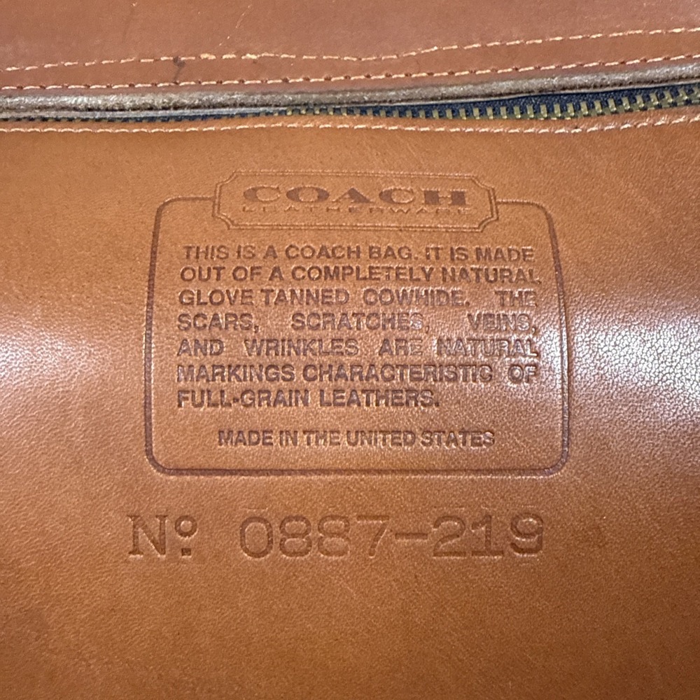 Vintage Coach Morgan Brown Smooth Leather Briefcase Bag No Shoulder Strap - Picture 15 of 16